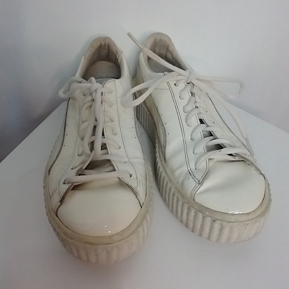 WHITE PATENT LEATHER FENTY SNEAKERS - Picture 2 of 7